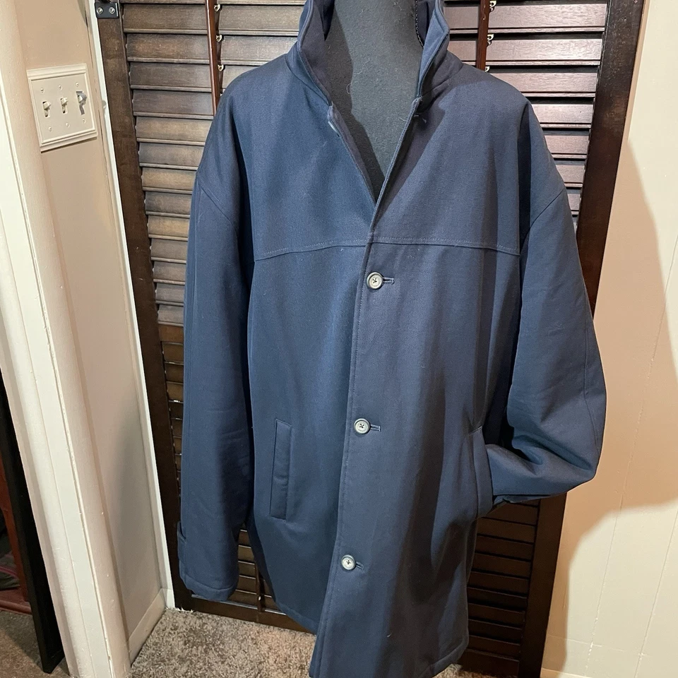 Daniel Cremieux Storm System Overcoat Loro Piana Wool Italy Size XXL - Image 2 of 4