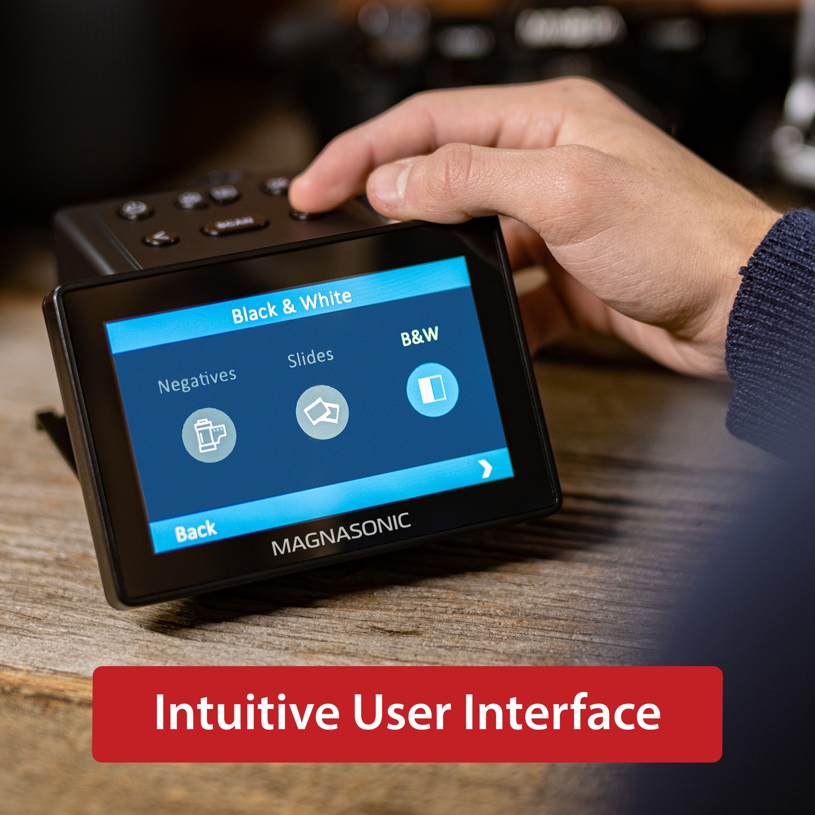 Magnasonic 25MP Film Scanner with 5" Display HDMI Converts Films Slides into JPG