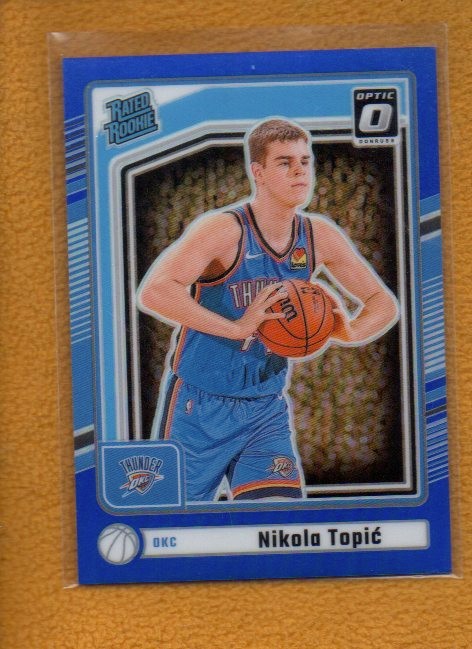 Nikola Topic 2024-25 Donruss Optic Rated Rookie Preview Blue Prizm RC #P-208 /49