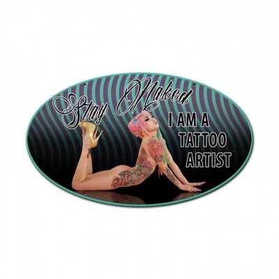 TATTOO PIN UP - NAKED INK Blechschild 61 cm! Piercing Miami Rockabilly Artisit