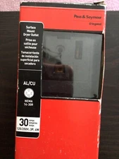 Pass & Seymour 30A Range Outlet Surface Mount Black AL/CU 125/250V 3P 4W 3884CC6