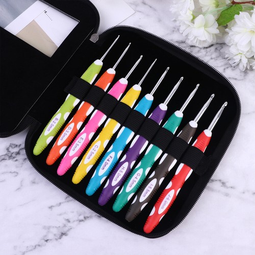 9 Pcs Crochet Hooks Crotchet Knitting Needles Smooth Handle eBay