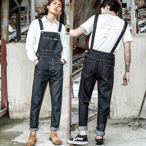 Men's Denim Overalls Bib Suspenders 