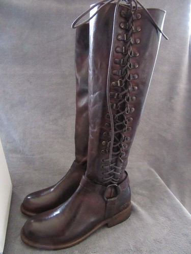 BED STU Burnley Lace Up D Ring Harness Leather Boots Shoes US 7.5 M EUR 37.5 NWB - Picture 3 of 11