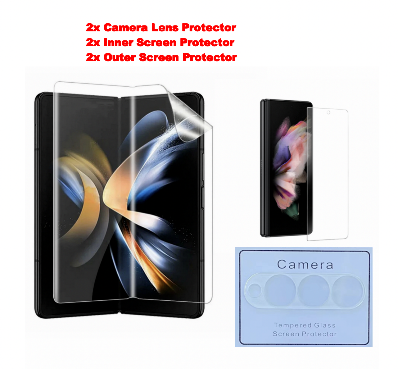 Tempered Glass Camera Lens Screen Protector For Samsung Galaxy Z Fold 3 4 5 6 5G-image