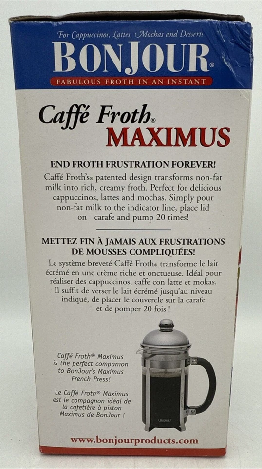 BonJour Caffe Froth Maximus Fabulous Froth In An Instant Model 7018 - Image 2 of 4