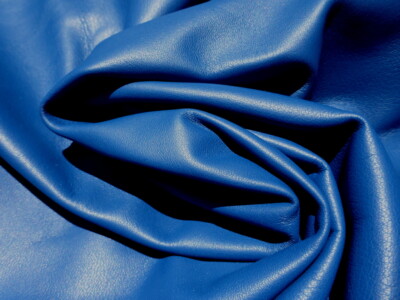 Lambskin leather hide Royal Blue glove soft smooth finish