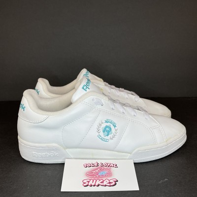 Reebok NPC Insignia Womens sneaker Green /silver Logo Sz 6.5 white  \