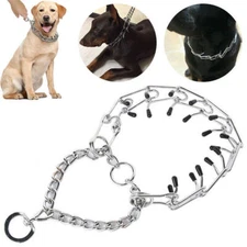 Dog Training Obedience Choke Chain Spike Collar Diameter Strong Metal Wire 