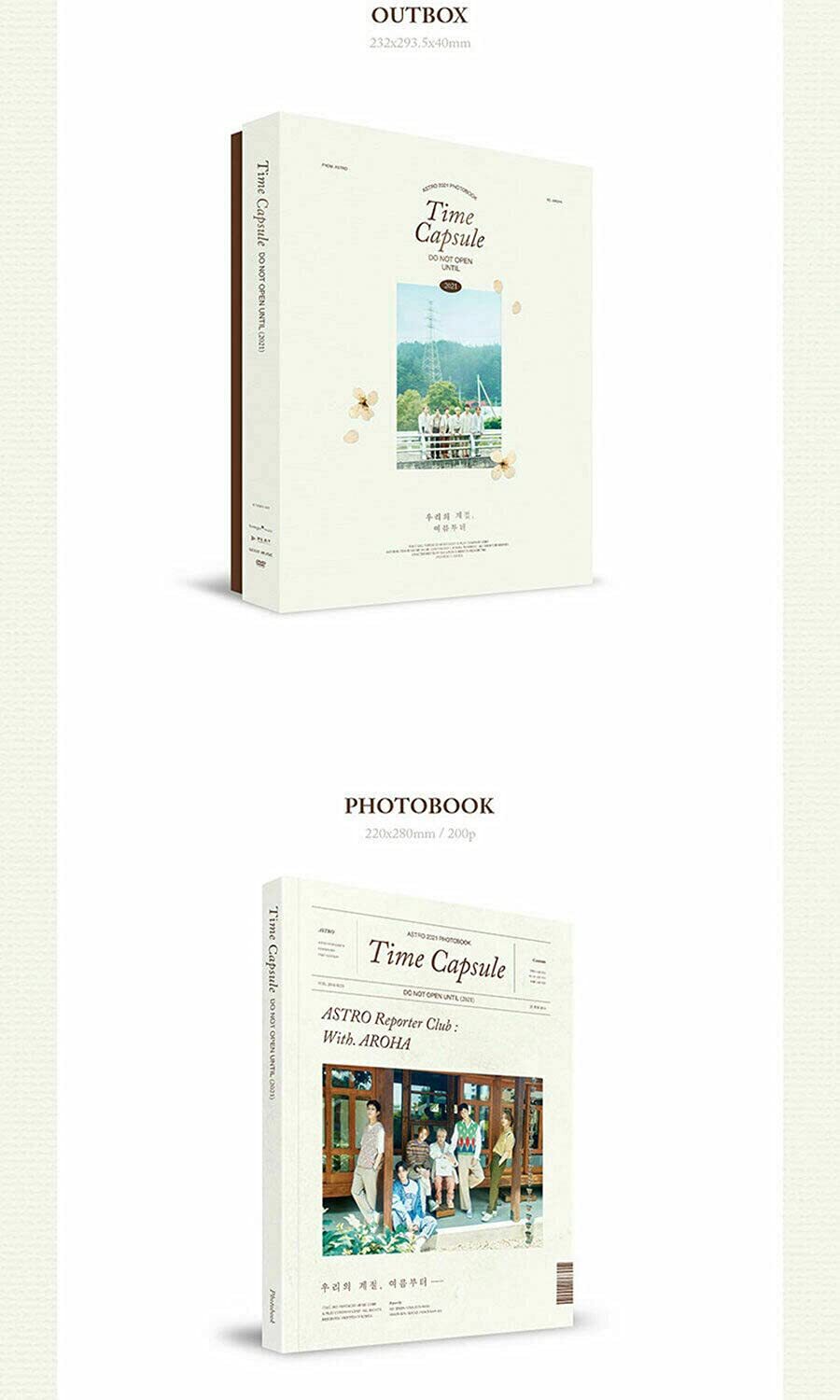 ASTRO 2021 PHOTOBOOK [ TIME CAPSULE ]. 1ea DVD(CD/ About 60mins)+200p ...