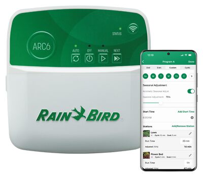Rain Bird ARC6 Indoor Smart WiFi Timer Controller 6 Zone with Alexa Compatibi...