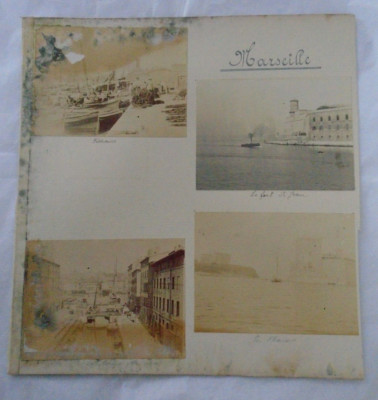 Marseille HAFEN ETC. stark feucht beschädigt PG FOTOGRAFIEN 1897=1900er zum restaurieren