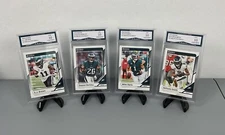 2024 Donruss Saquon Barkley Jalen Hurts AJ Brown & Smith Eagles 4 Card Team Set!