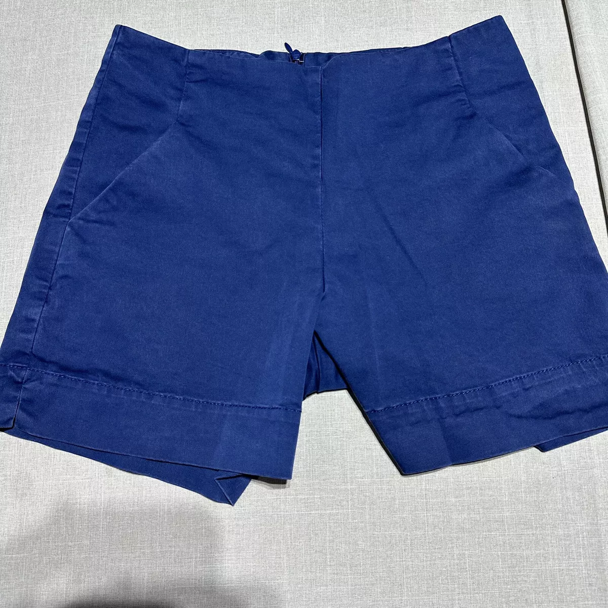 Tommy Bahama Womens Shorts Navy Blue Back Zip Size 6