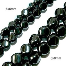MAGNETIC HEMATITE STONE BEADS NUGGET SHAPE 8X8MM JEWELRY CRAFT BEAD 16"STR MH21