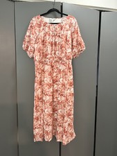 Nine West Women’s Dress Size Petite XXL  Rayon Rust Floral Light-colored Summer
