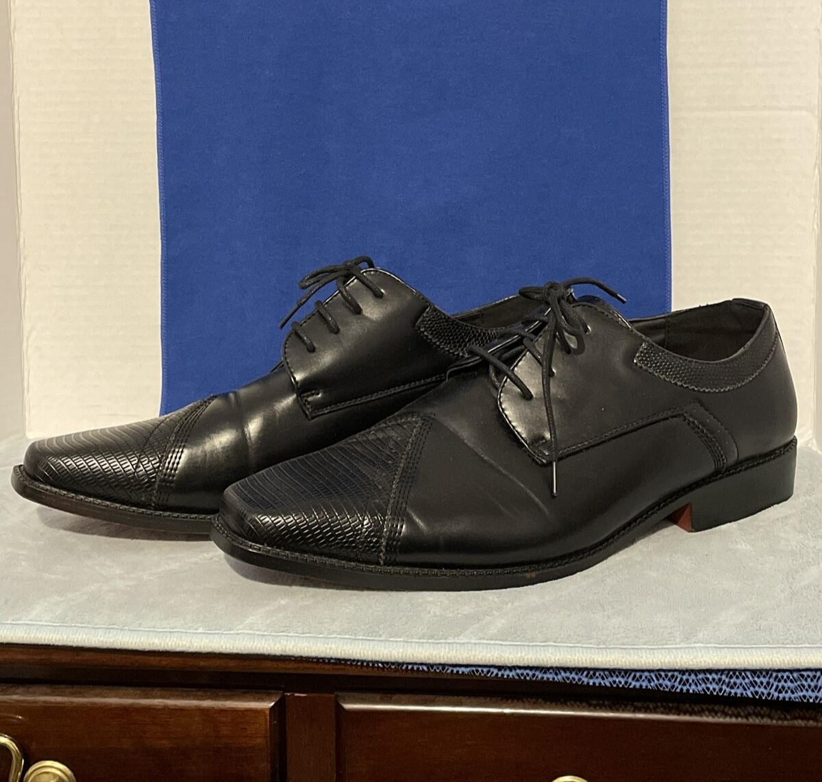 mens black dress shoes size 13 Bruno Marc Men's Oxford Classic Lace Up Formal Dress Shoes Downing-01 Black Size 13