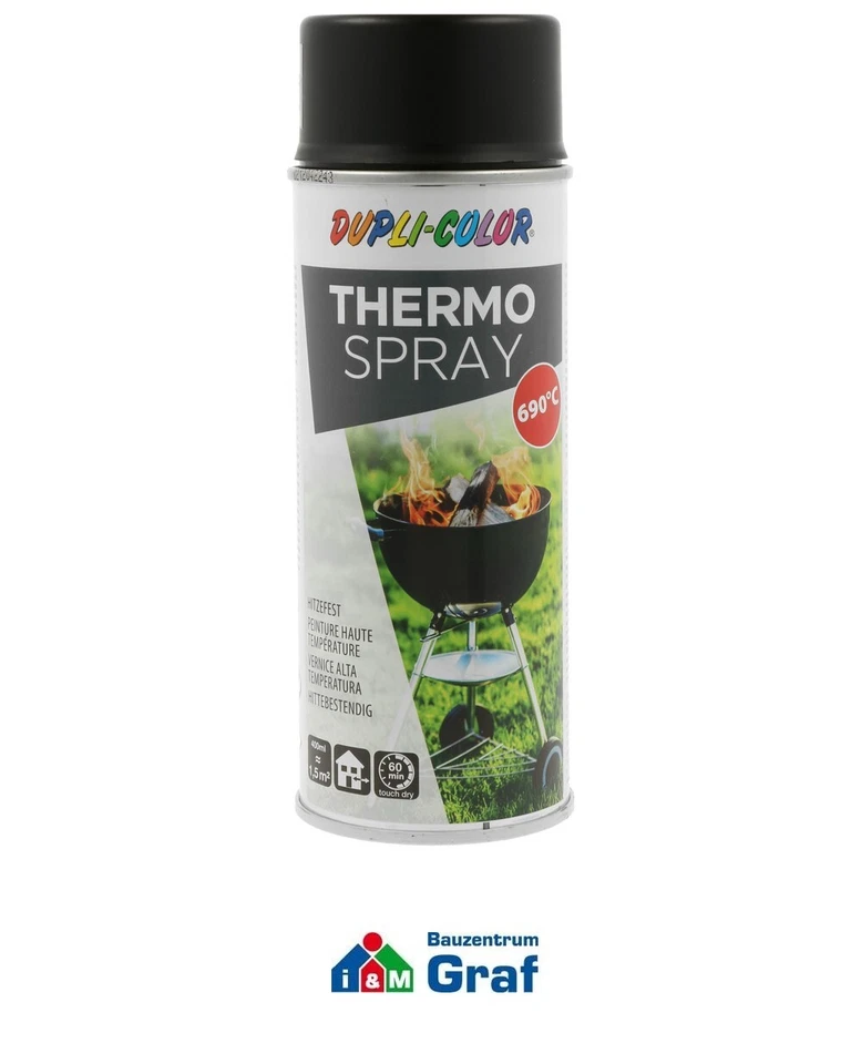 DUPLI-COLOR Thermo Spray hochtemperaturbeständig, 400 ml, in 3 Farben verfügbar