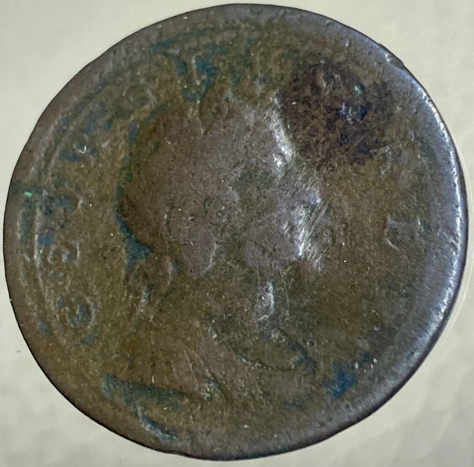 1720 King George I Half Penny Britannia England English Great Britain UK Nice - Image 2 of 4