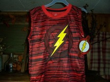 THE FLASH BOYS SUPER HERO TANK TOP SHIRT SIZE SMALL 6-7 RED CASUAL SUMMER PLAY