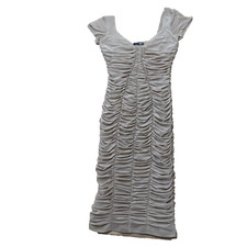 FASHION NOVA Dress Womens L Nude Simply Ageless Ruffle Chiffon New $40 PD6958NFN