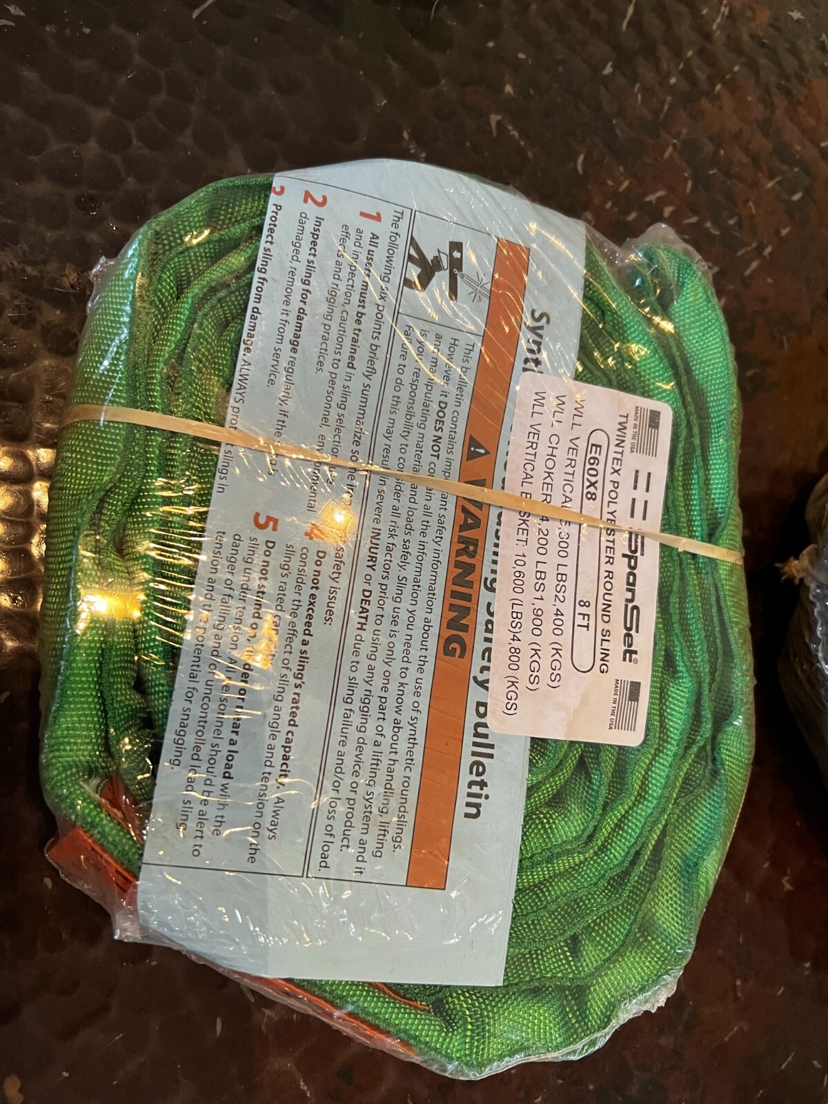 SpanSet TwinTex Poly Round Sling 8ft E60X8 eBay