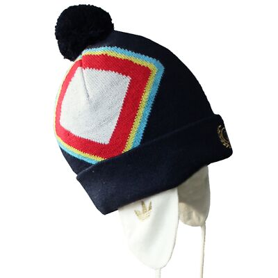 Adidas Women CG Peruvian Knit Hat Pom Beanie Winter Retro