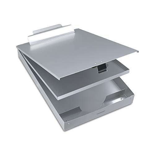 Metal Clipboard with Storage Box, Letter Size Aluminum Clipboards