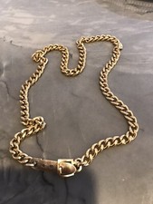 Vintage Goldtone Chain Link Belt Marked Hong Kong 30  