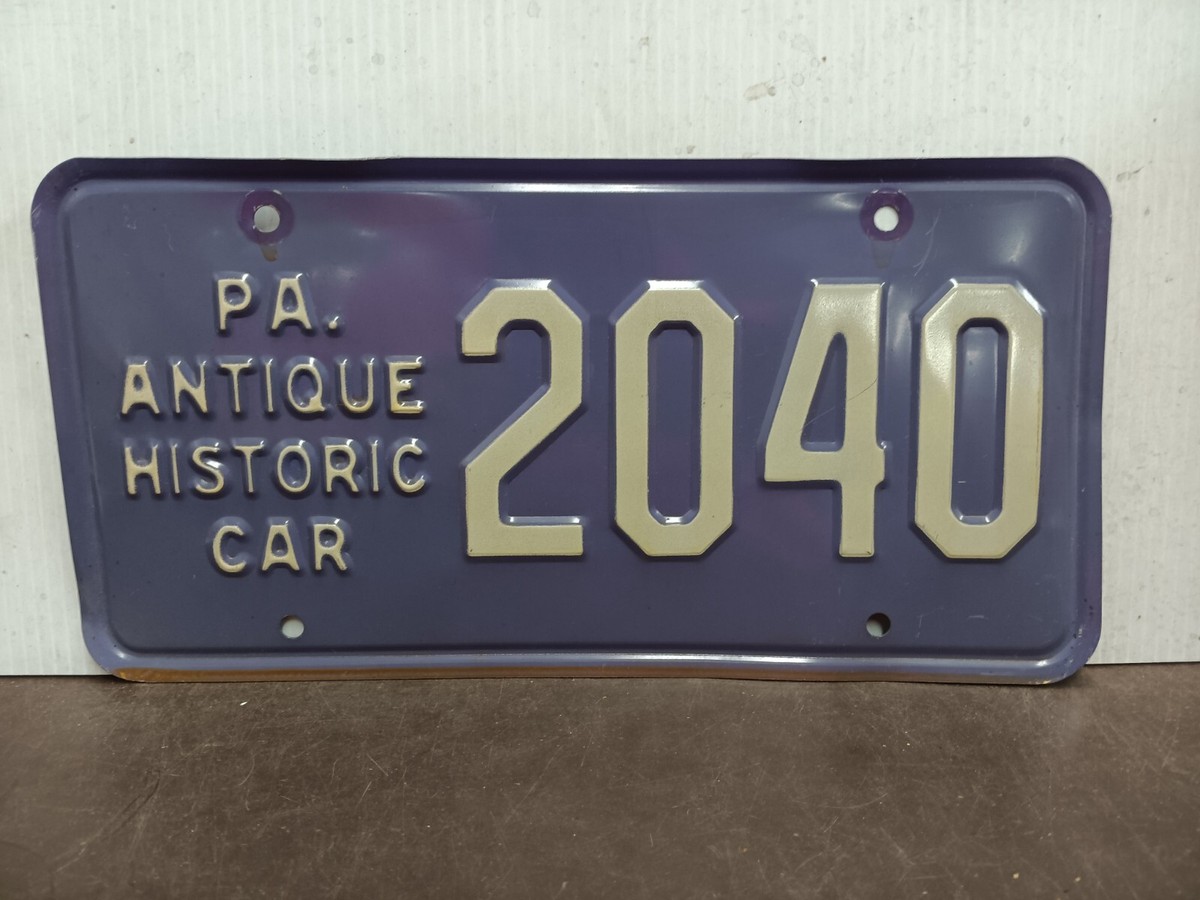 1970s 1980s Pennsylvania ANTIQUE HISTORIC CAR License Plate Tag