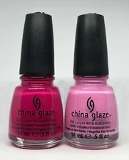 China Glaze Nail Polish Fuchsia Fanatic + Dance Baby