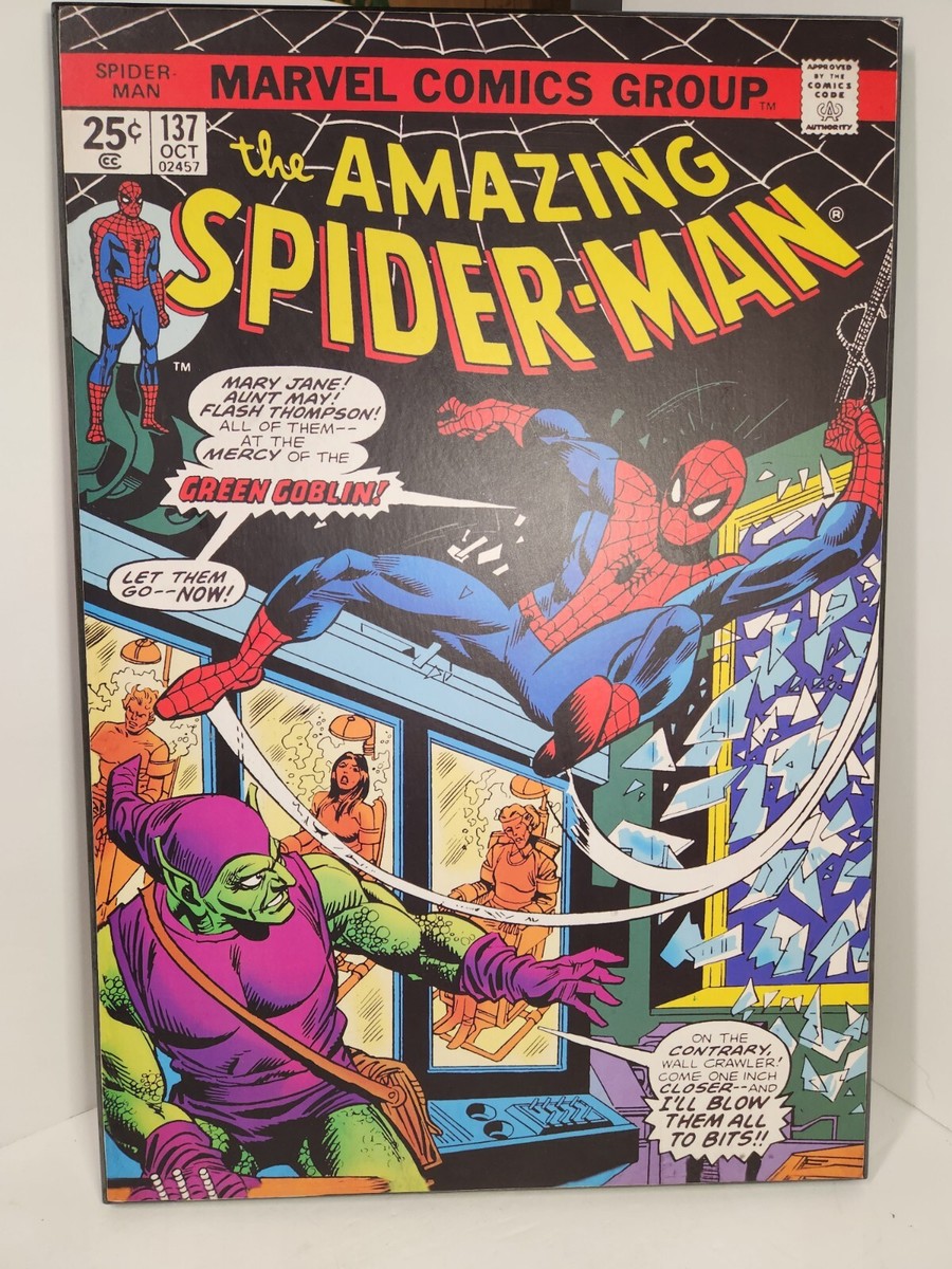 MABE アートブック Spider-man Green Goblin Wood Wall Hanging Decor 19