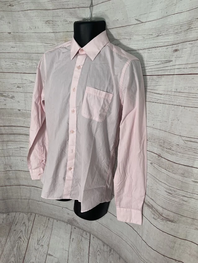 Camisa Marquis Signature Calce Ajustado Para Hombre Botón Frontal Rosa Manga Larga Talla 15/15.5 Foto 2 de 4