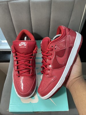 Size 10 Nike SB Dunk Low Pro Red Patent Leather 2015