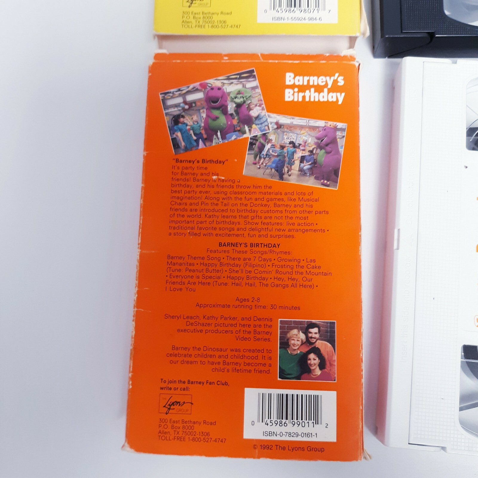 Vintage Barney VHS Tape Lot 2 1992 Barneys Grelly USA