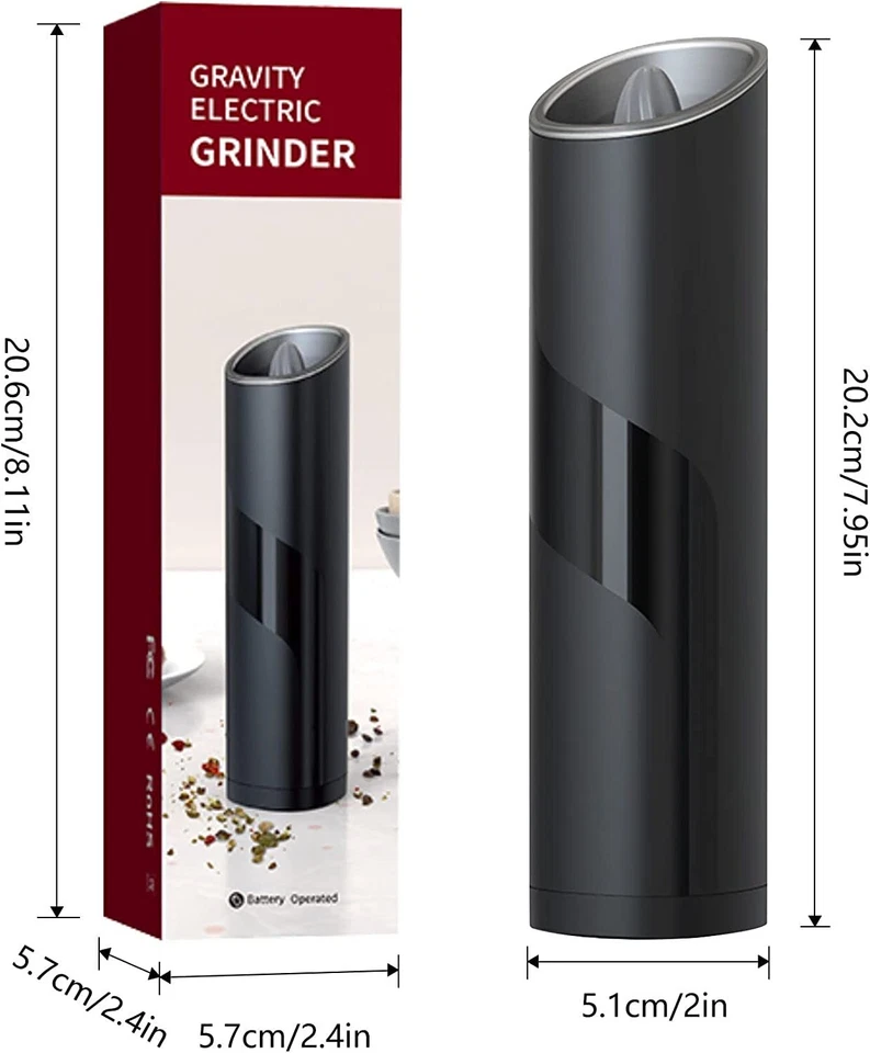 Macinapepe Elettrico Macina Sale Pepe Spezie Automatico Macinazione Regolabile - Immagine 4 di 4