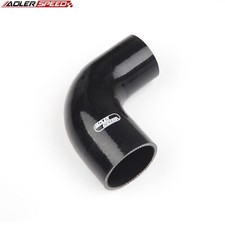 Us Ship 90 Degree 2.5 To 2 Inch Id Silicone Hose Turbo Coupler Pipe Tube Black