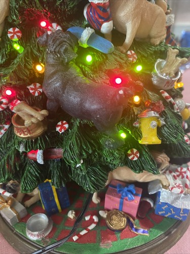 Danbury Como Nuevo Pug Iluminado Árbol de Navidad Retirado Caja Original 12" LEER - Imagen 12 de 24