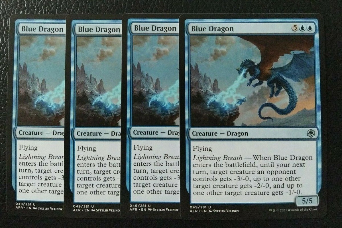 MTG Blue Dragon x4 Adventures in the Forgotten Realms 049/281