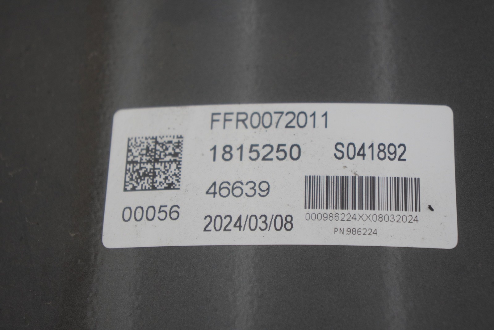 Ferrari 296 2024 Rear Right Wheel Gray P/N 986224