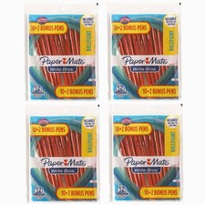 PaperMate Ballpoint 48 ct Pens Red Ink Medium Point 1.0 mm Paper Mate, 4-PACK