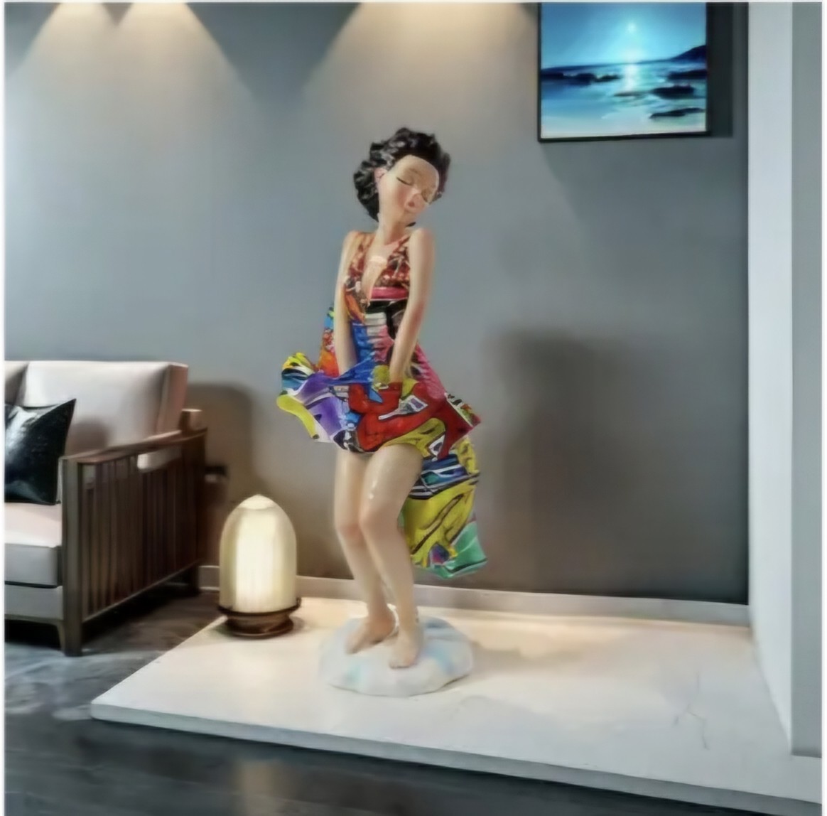 Elegante BailarinaHermosa Dama 25cm Anime Figura Estatua Coleccionar Juguete Juego Salón