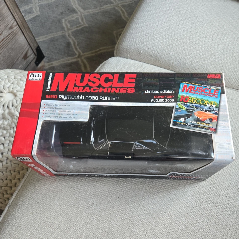 1969 Plymouth ROADRUNNER часть AUTO WORLD Hemmings чехол автомобиля ограниченного  - Изображение 3 из 4