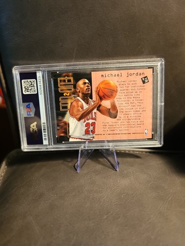 1995-96 Fleer End 2 End Michael Jordan #9 PSA 7 HOF Bulls Inserto NUEVO CERTIFICADO - Imagen 2 de 2