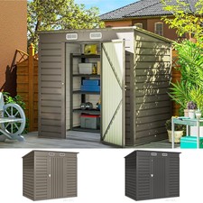 6.3 x 4.3FT Galvanised  Metal Garden Shed with Lockable Door Refurbished