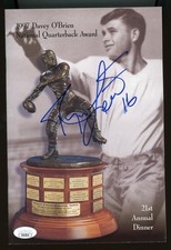 Ryan Leaf Chargers Signed Autographed Davey O'Brien Dinner Book JSA Authentic