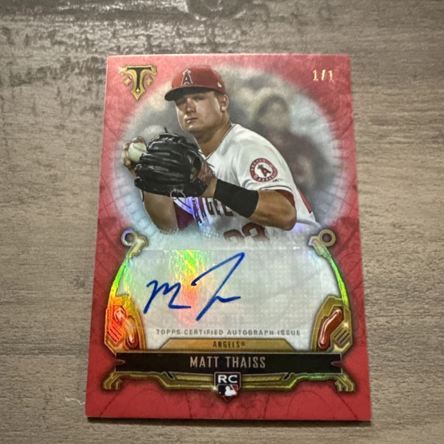 2020 Topps Triple Threads Rookie Red 1/1 Matt Thaiss #RAC-MT Auto
