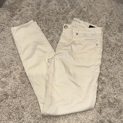 Seven For All Mankind Women s Cream, Soft Pant Skinny Size 28
