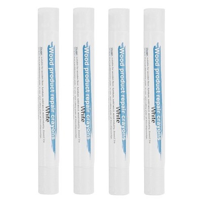 4 x Furniture Repair Crayons Wax Wood Filler Sticks White