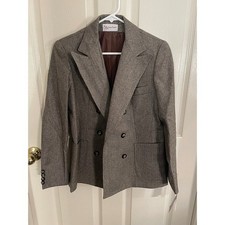 Evan-Picone Vintage Wool Double-Breasted Suit Jacket Size 8 NWT 1980s